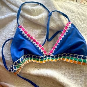 Bohemian designer- style swimsuit top